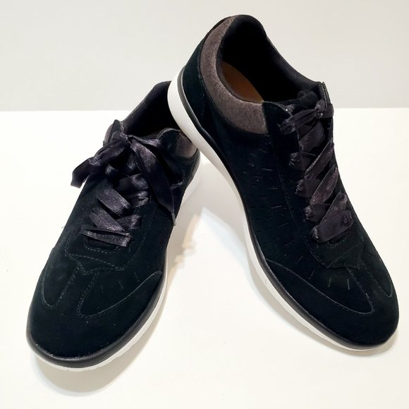 UGG Shoes - UGG W Victoria Perforated Suede Sneakers Black Sz 9 NWB